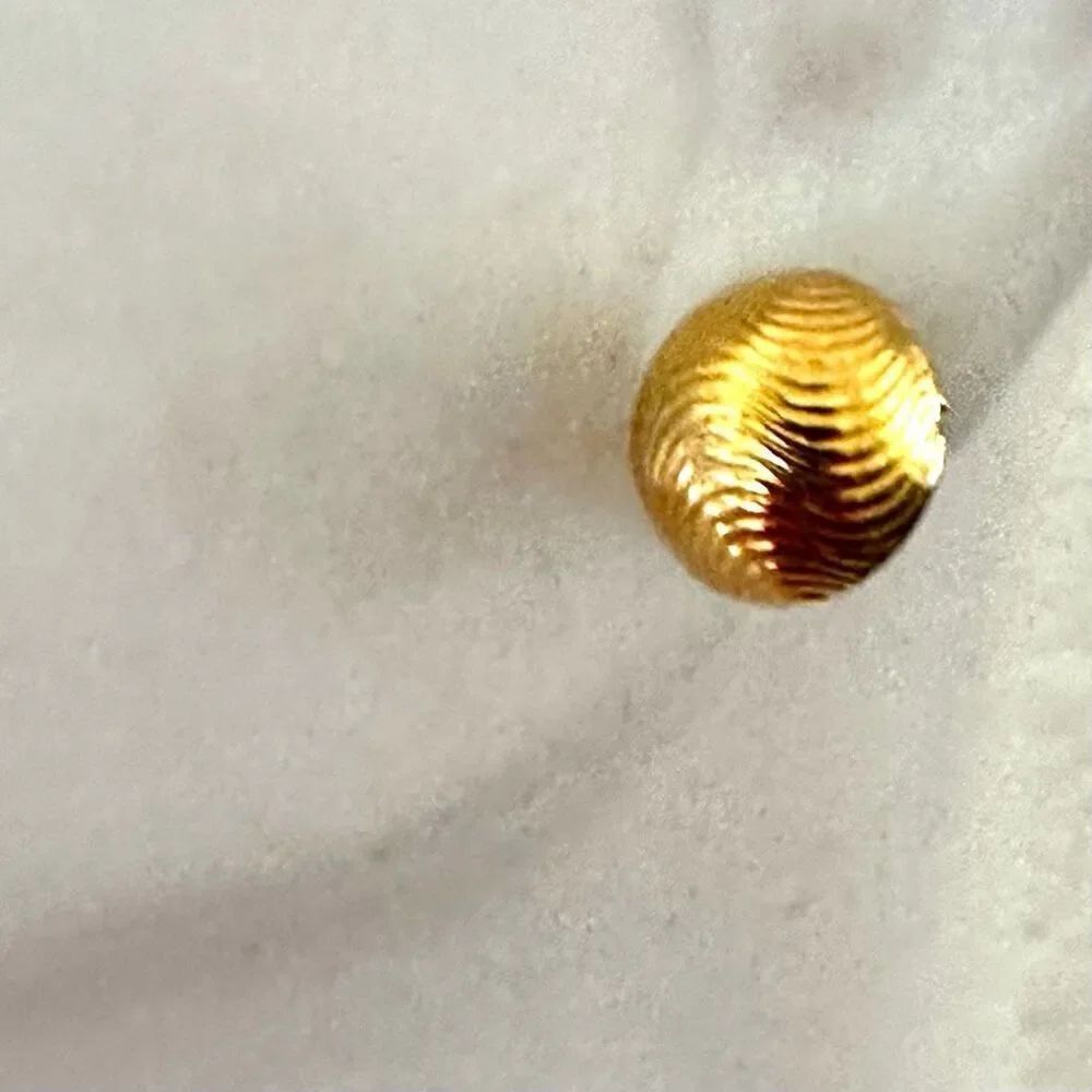 Gold tone round post earrings